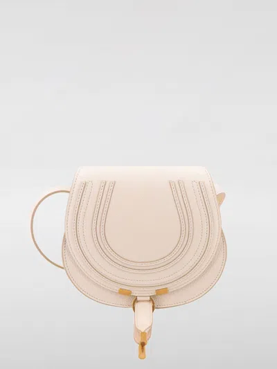 Chloé Marcie  Bag In Grained Leather In White