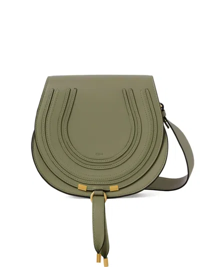 Chloé Marcie Cross Body Bag In Green