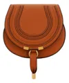 Chloé Womens Clay Brown Marcie Small Leather Saddle Bag In Brown
