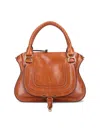Chloé Small Leather Marcie Top-handle Bag In Brown