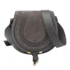Chloé Suede Shoulder Bag Adjustable Strap In Gray