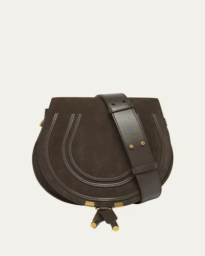 Chloé Marcie Crossbody Bag In Calfskin Suede