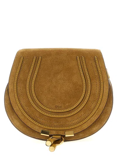 Chloé Marcie Crossbody Bags Beige
