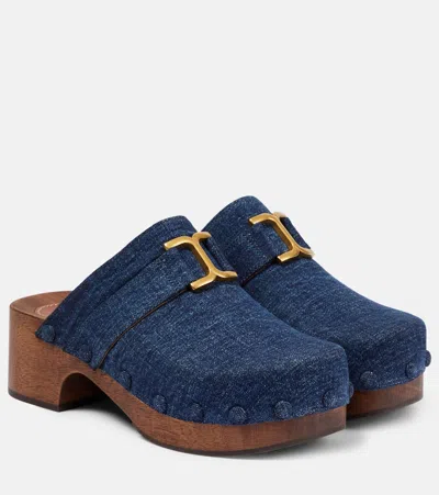Chloé Marcie Clogs In Denim
