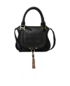 Chloé Marcie Double Tasseled Tote Bag In Black