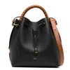 Chloé Chloe Marcie Drawstring Small Bucket Bag In Black