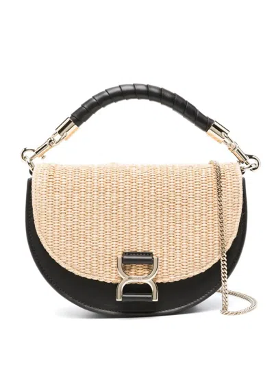 Chloé Marcie Flap And Chain Bag In Hot Sand In Marrone