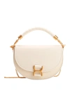 CHLOÉ MARCIE FLAP AND CHAIN BAG IN MISTY IVORY