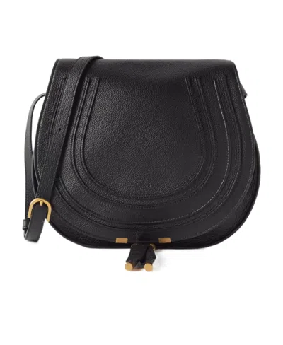 Chloé Marcie Flap Shoulder Bag In Black