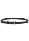 Chloé Chloe Marcie Grained-leather Belt In Black