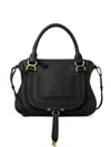 Chloé Marcie Grained Leather Satchel In Black