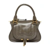 Chloé Marcie Hand-held/shoulder Small Glossy Leather Bag In Blue