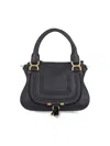 Chloé Marcie Medium Leather Handbag With Removable Shoulder Strap In Black
