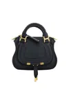 Chloé Marcie Medium Leather Handbag With Removable Shoulder Strap In Black
