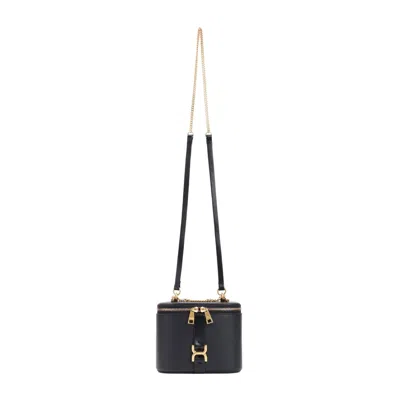 Chloé Small Marcie Vanity Leather Shoulder Bag In Black