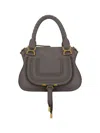 Chloé Small Marcie Leather Shoulder Bag In Cashmere Grey