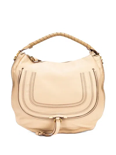 Pre-owned Chloé Marcie Handbag In Neutral