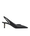 Chloé Marcie 50 Slingback Pumps With Pointed Toe And Signature Hardware In Black