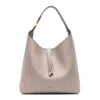 Chloé Marcie Hobo Bag In Grained Leather In Grey