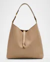 Chloé Marcie Hobo Bag In Grained Leather In Brown