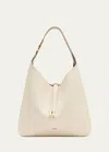Chloé Sac Hobo Marcie En Cuir Grainé Femme Blanc Taille Onesize 100% Cuir De Veau In White