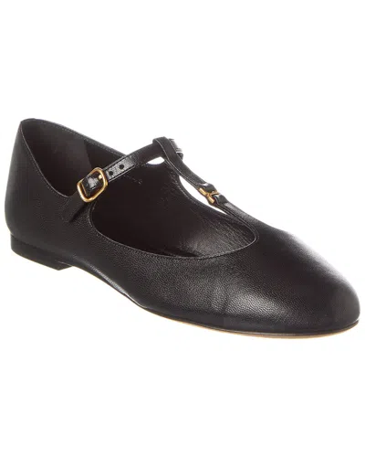 Chloé Chloe Leather Marcie Ballerina Flats In Black