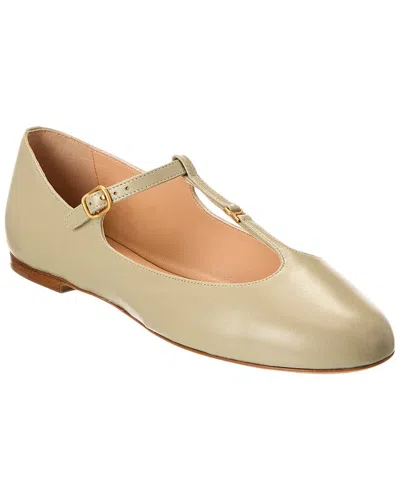 Chloé Marcie Embellished Metallic Cracked-leather Ballet Flats In Gold