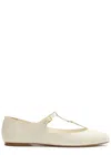 Chloé Marcie Patent Mary Jane Ballerina Flats In Off White