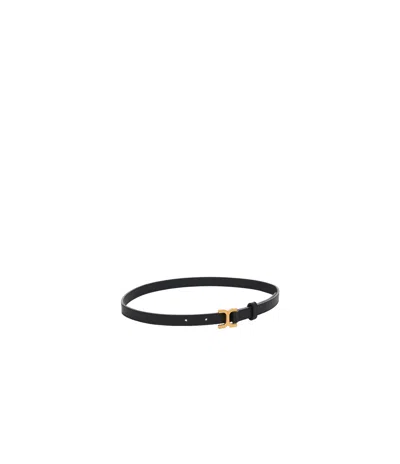 Chloé Marcie Leather Belt In Black