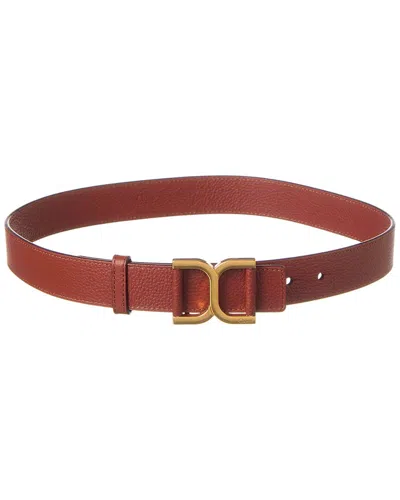 Chloé Marcie Leather Belt In Brown