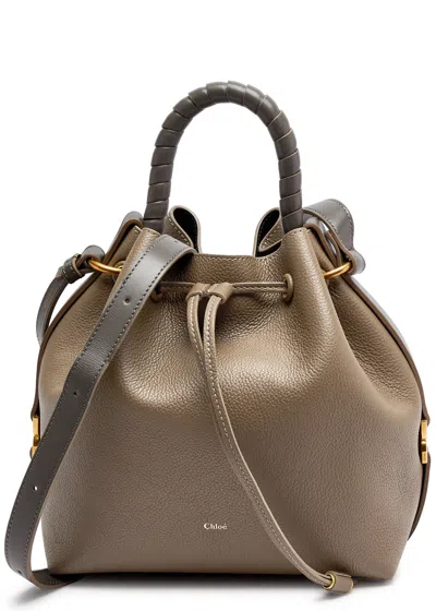 Chloé Chloe Marcie Leather Bucket Bag In Brown