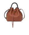 Chloé Marcie Leather Bucket Bag In Brown
