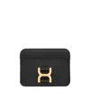 Chloé Chloe Womens Black Marcie Small Bifold Leather Wallet In Black