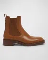 Chloé Marcie Leather Chelsea Ankle Booties In Clay Brown