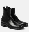 Chloé Marcie Leather Chelsea Ankle Booties In Black