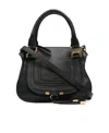Chloé Small Marcie In Grained Leather Bags In Black