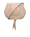 Chloé Small Glossy Leather Saddle Bag In Nude