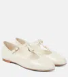 Chloé Marcie Patent Mary Jane Ballerina Flats In Eggshell