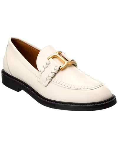 Chloé Marcie Leather Loafer In White