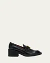 Chloé Mocassins À Talon Marcie Femme Noir Taille 35 100% Cuir De Veau In Black