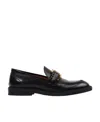 Chloé Marcie Black Brushed Calf Leather Loafer In Black