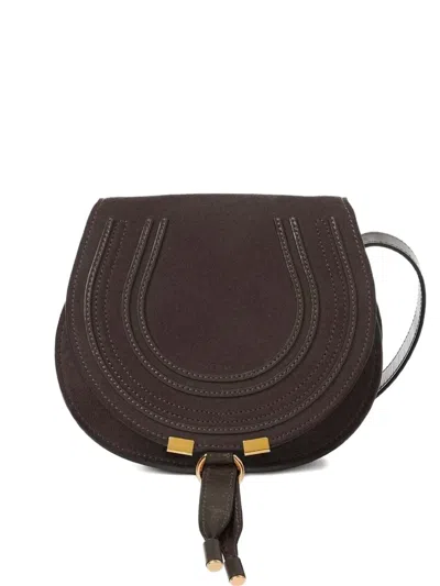 Chloé Marcie Leather Mini Bag In Brown