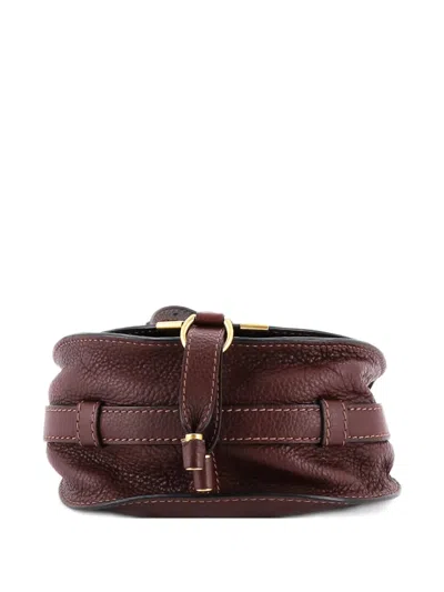 Pre-owned Chloé Marcie Leather Mini Crossbody Bag In Red