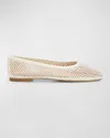 CHLOÉ MARCIE LEATHER NET BALLERINA FLATS