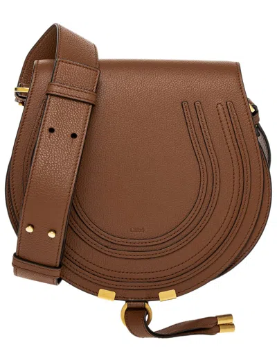 Chloé Small Marcie Leather Crossbody Bag In Tan