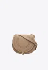Chloé Marcie Leather Saddle Crossbody Bag In Brown