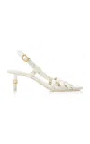 Chloé Marcie Leather Sandals In White