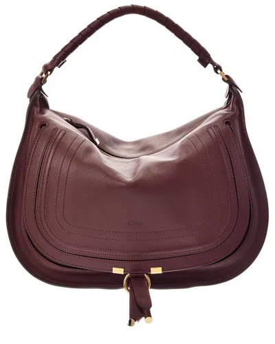 Chloé Marcie Leather Satchel In Brown