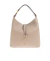 Chloé Marcie Leather Shoulder Bag In Nude