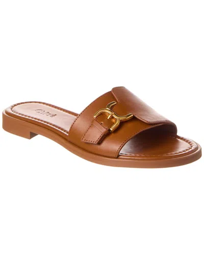 CHLOÉ CHLOÉ MARCIE LEATHER SLIDE